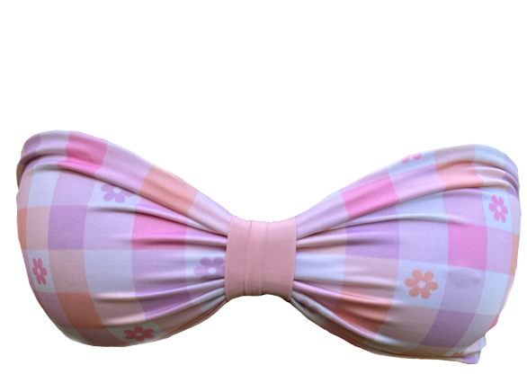 Elevate Top-Pastel Check/Baby Pink