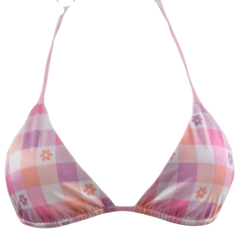 Breathe Top-Pastel Check/Baby Pink